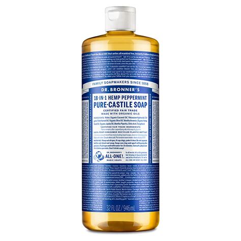 Buy Dr. Bronner's Magic Soaps Pure Castile Soap 18-in-1 Hemp Peppermint ...