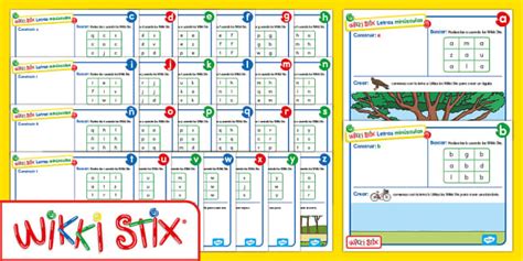 FREE! - GRATIS Fichas de Actividad: Wikki Stix letras minúsculas