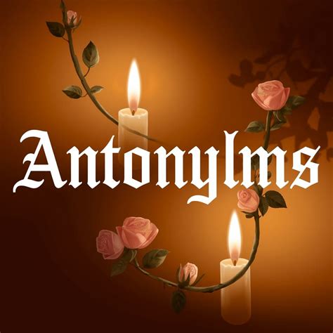 Elegant Old English Typography of Antonyms in Gold... - AI Art
