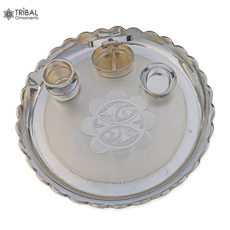 925 sterling silver pooja thali set utensils sv327