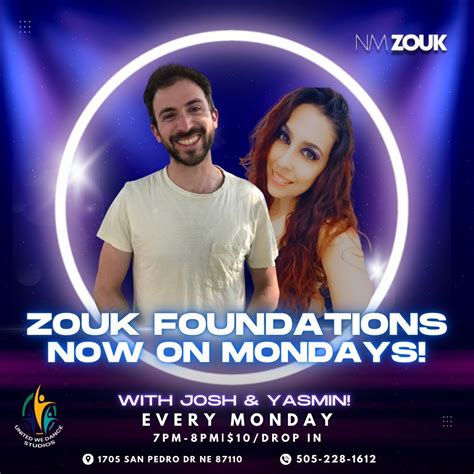 Zouk Foundations With Josh & Yasmin!, United We Dance Studios Events ...