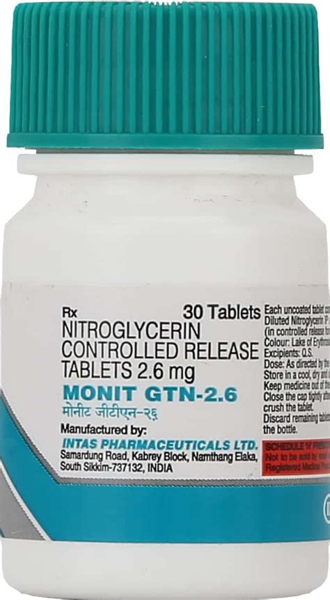 Monit Gtn 2.6 Tablet: Uses, Side Effects, Price, Dosage & More Info ...