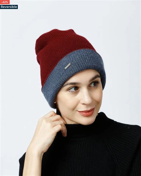 Merino Wool Reversible Beanie For Women - Stay Warm and Stylish - Kosha ...
