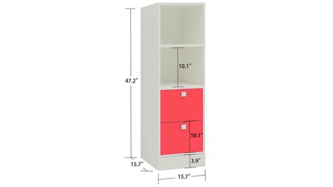 Adona Tiara Bookshelf-cum-Storage Cabinet with Shelves and 2 Drawers ...