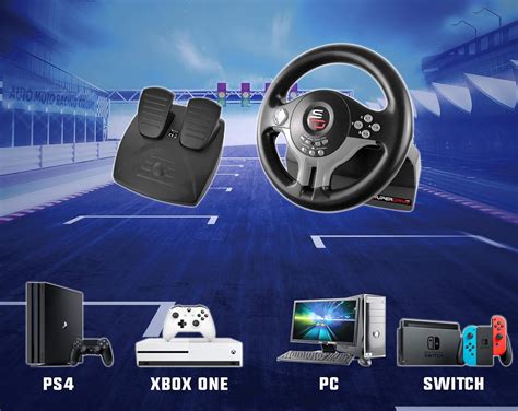 Buy Superdrive - racing Driving Wheel with pedals and gearshift paddles ...