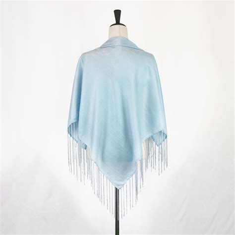 Shimmer Scarf with Fringe – Light Blue | Wildbird Fabric