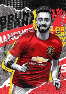 Manchester United Poster - Bruno Fernandes Poster (300GSM Premium Matte ...