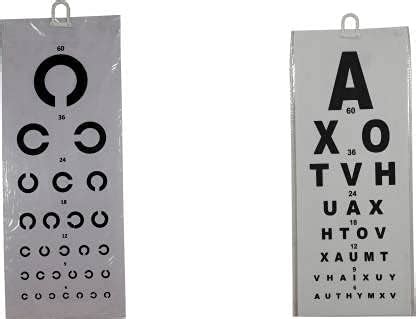 Care Vision CV-073 Wall Hanging Platic Eye Test Poster Vision English ...
