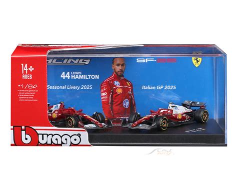 Pre Order : 2025 Ferrari SF-25 Twin Pack Lewis Hamilton 1:64 Bburago ...