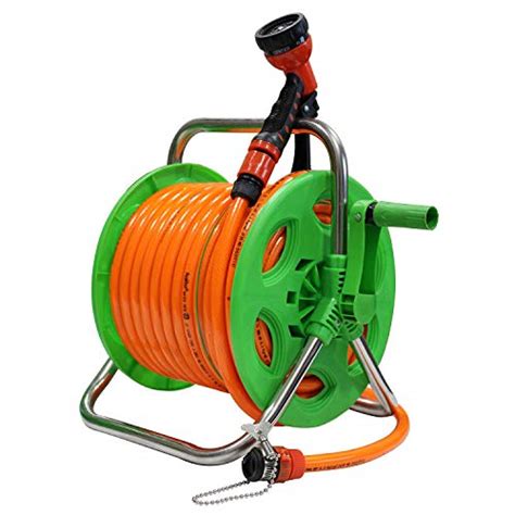 AquaHose Floor Cleaning Water Hose Pipe Reel 30 mtr (100 feet) Folding ...