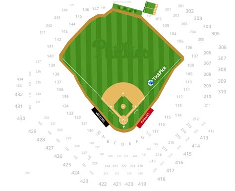 Philadelphia Phillies Interactive Seating Chart with Seat Views
