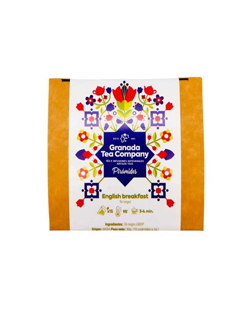 Comprar Pirámides Té English Breakfast 15 uds - Granada Tea Company