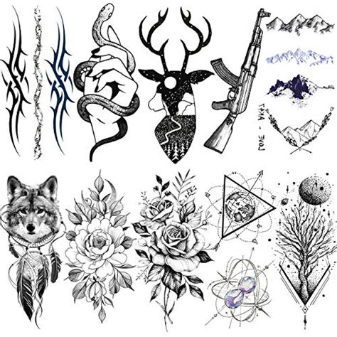 Buy VANTATY 8 Sheets Extra Large 3D Realistic Animals Full Arm ...