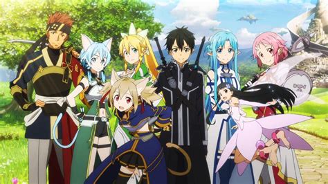 Sword Art Online II HD Wallpaper - Kirito and Friends