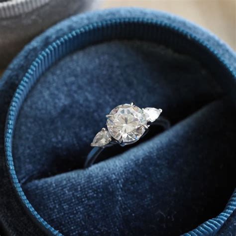 Moissanite 3.60 CT Round Cut Diamond Art Deco Engagement Ring – Less ...