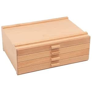 HG Concepts Artist Supply Chest Wooden Art Tool & Sketch Storage Box ...