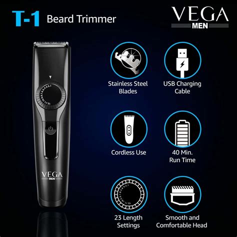 Buy VEGA MEN T1 BEARD TRIMMER FOR MEN (VHTH-18) Online & Get Upto 60% ...