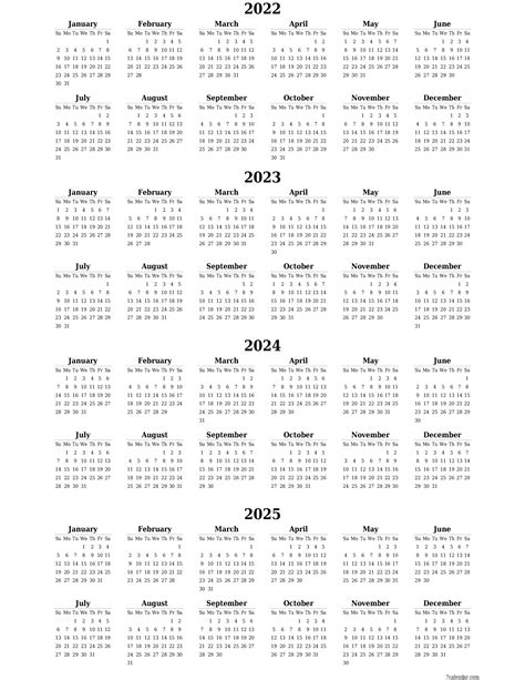 Calendar 2425 Printable - Printable Calendars AT A GLANCE