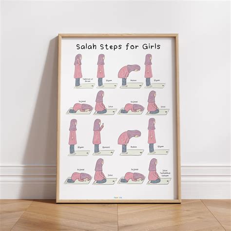 Girls’ Salah Steps | Shia Ithna Ashari Islamic Wall Art for Kids ...