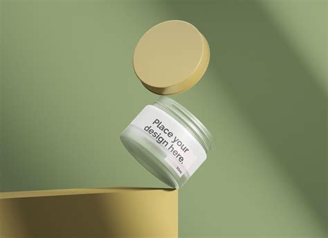 Free Creative Cosmetic Cream Jar Presentation Mockup PSD - Good Mockups