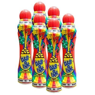 Buy Dab-O-Ink Six Pack 4oz Red Bingo Dauber Online at Lowest Price in ...