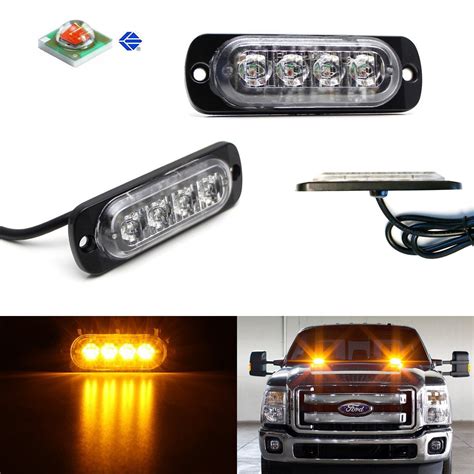 iJDMTOY 2 Amber LED Strobe Warning Light Flashers India | Ubuy