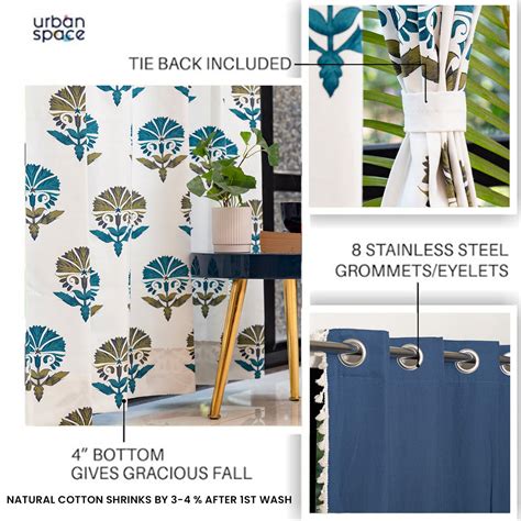 Buy Cotton Curtains Combo Set of 4 - Owl Orchid Blue Indigo – Urban ...