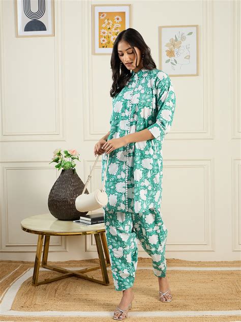 Celadon Green Printed Anti-Fit Kurta Set | Cambric Salwar Set – Stado