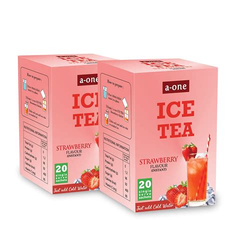 A-ONE ICE Tea Strawberry Flavour Instant 200Gms (Pack of 2) : Amazon.in ...