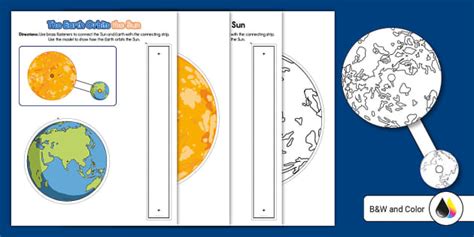 The Earth Orbits the Sun Functional Model Worksheet - Twinkl