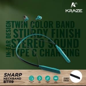 KRAZE NECKBAND SHARP With Twin Colour Band, Sturdy Finish & 24 Hrs ...