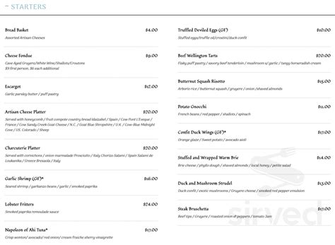 Grand Cru Wine Bar and Bistro menu in Arlington, Virginia, USA