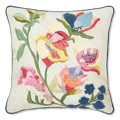 Buy haus & kinder Cotton Decorative Embroidered Cushion Cover | Knitted ...