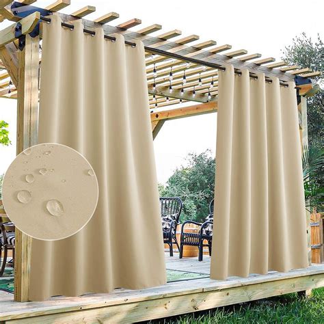Amazon.com : StangH Patio Curtains Outdoor Waterproof - Grommet ...