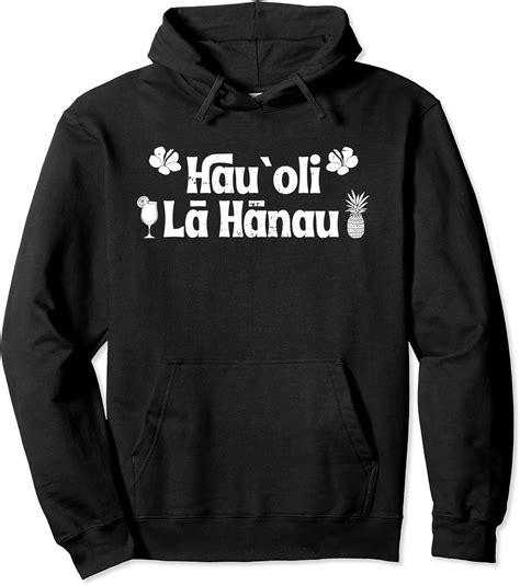 Hau'oli La Hanau Hawaiian Birthday Aloha Tropical Party Pullover Hoodie ...