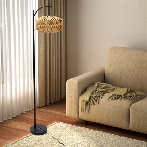Bay Isle Home™ Bohemian Style Floor Lamp Adjustable Height Tall ...