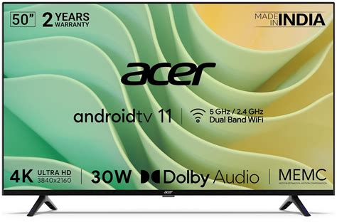 Acer 127 cm (50 inches) I Series 4K Ultra HD Android Smart LED TV ...