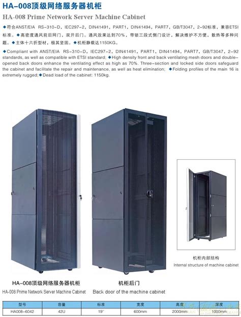 HA-008十六折型材服务器机柜-华安振普机柜厂家官方网站