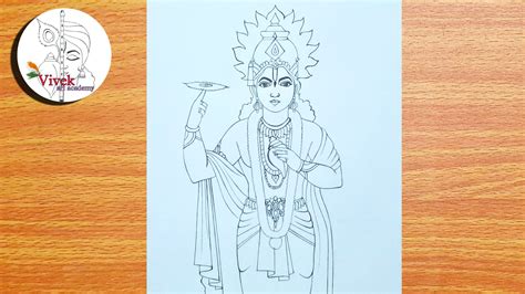 Lord Vishnu Easy Drawing | How to Draw Lord Vishnu | Vishnu Drawing for Beginners in 2023 | Easy ...