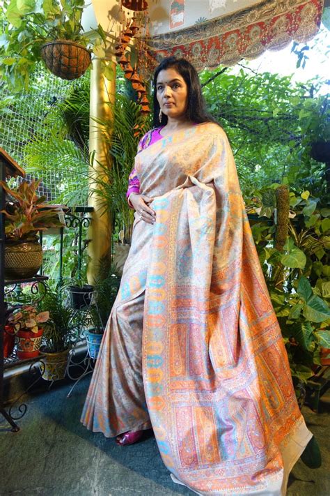 Beige Kani saree – sohumsutras