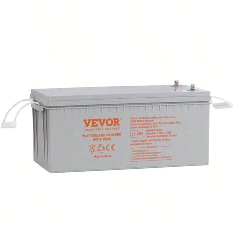 VEVOR Deep Cycle Battery, 12V 200 AH, AGM Marine Rechargeable Battery ...