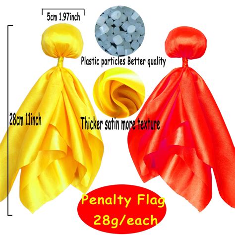 Referee Throw Flags 6-Piece Football Penalty Flag Set - Bright Referee ...