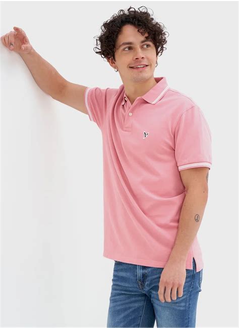 American Eagle Logo Pique Polo for Men | Best Price KSA