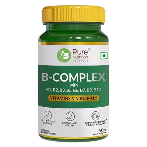 Pure Nutrition Vitamin B-Complex Tablets - 100% RDA for B Vitamins with ...