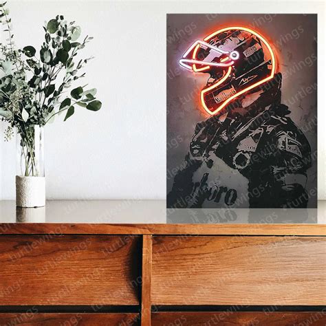 F1 Racing Cars Driver Neon LED Metal Frame â High-Speed Motorsport A ...