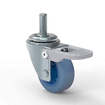 Schioppa L10 Series, GLEEF 210 Citrus Blue FPI, Swivel Brake Caster, 2 ...