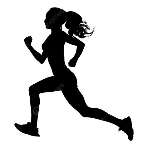 Female Runner Silhouette Clip Art