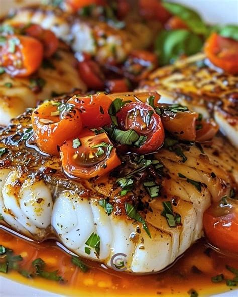 Pan-Seared Mediterranean Cod in Tomato Basil Sauce | Recipe in 2025 ...