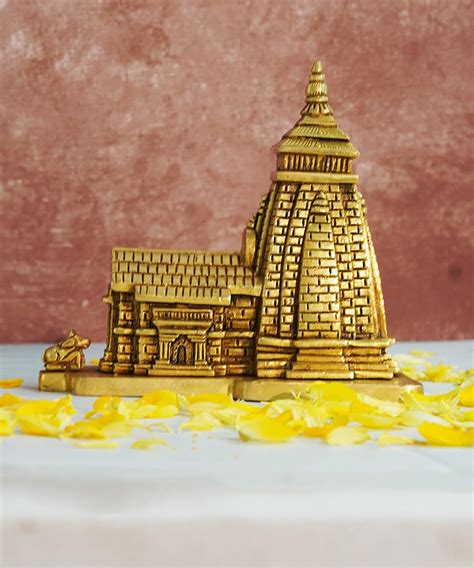 Brass Kedarnath Mandir - Char Dham Pilgrimage -Temple Model Showpiece ...