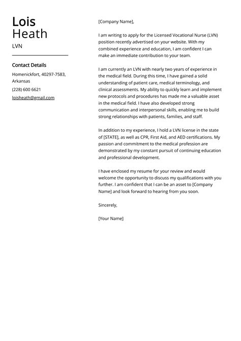 LVN Cover Letter: Job Description, Sample & Guide